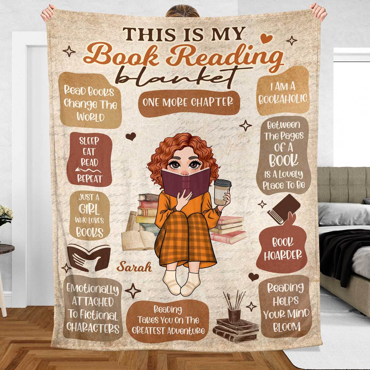 This Is My Book Reading Blanket (Version 2) - Personalized Blanket - Thoughtful Gift For Birthday, Christmas - Giftago