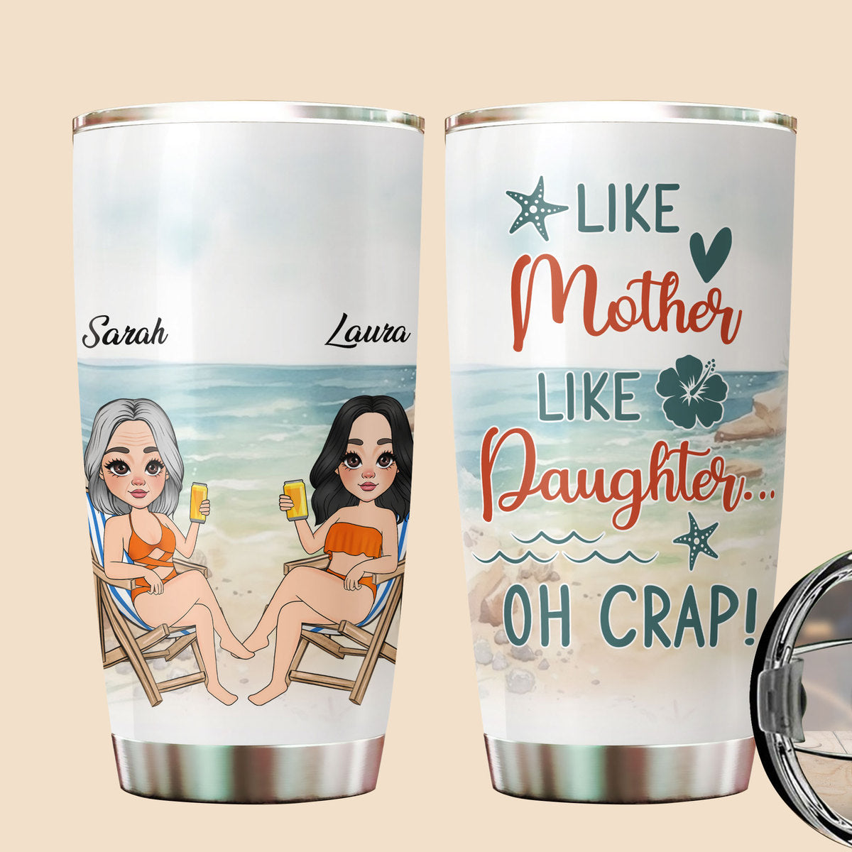 Like Mother Like Daughter (Summer Version) - Personalized Tumbler - Best Gift For Summer - Giftago