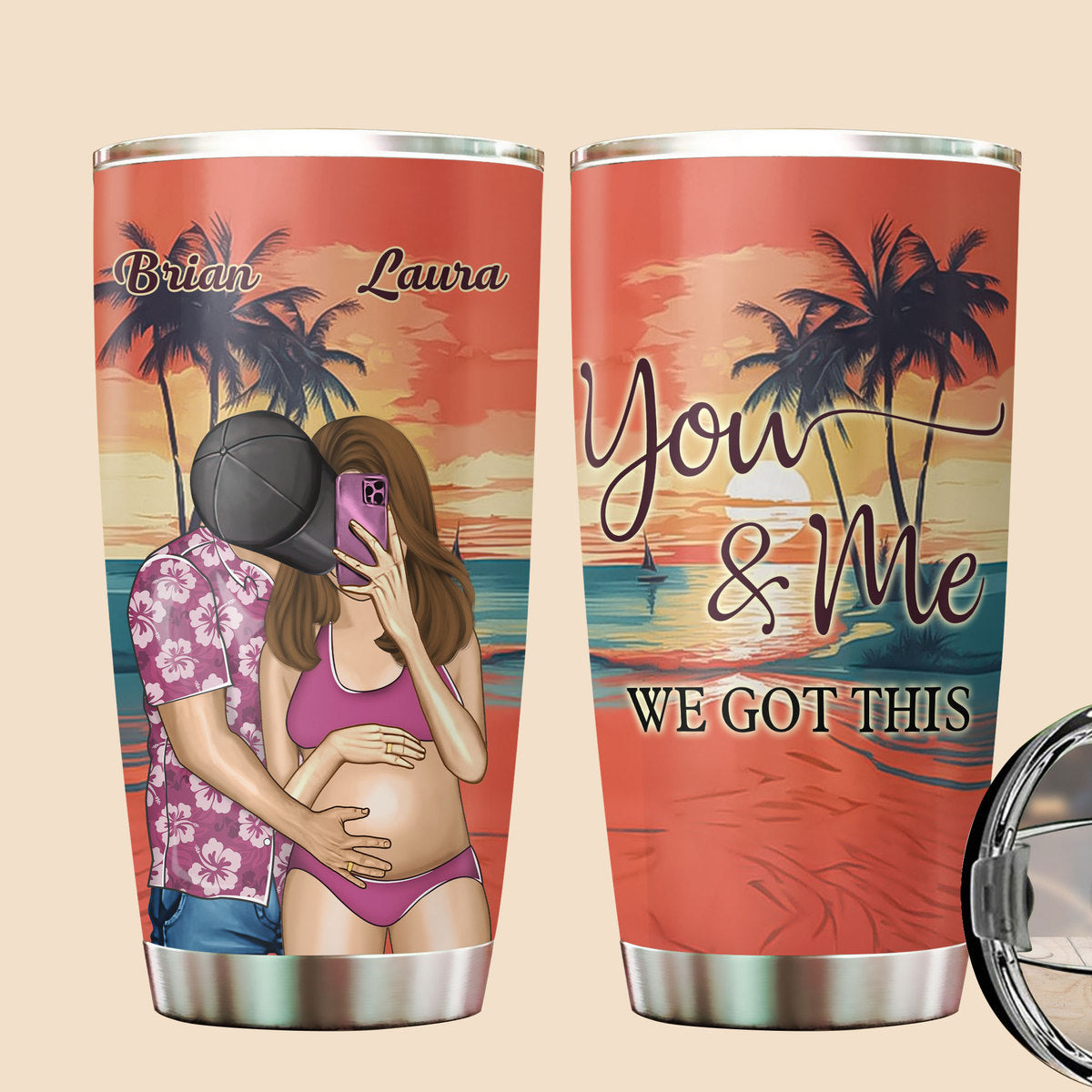 You & Me We Got This (Version 2) - Personalized Tumbler - Best Gift For Couple - Giftago
