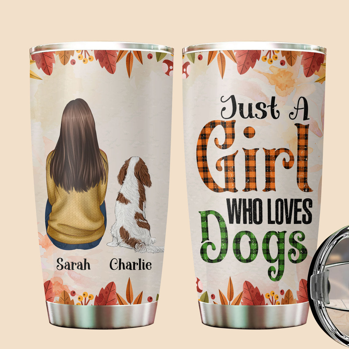 Just A Girl Who Loves Dogs - Personalized Tumbler - Best Gift For Dog Lover - Giftago