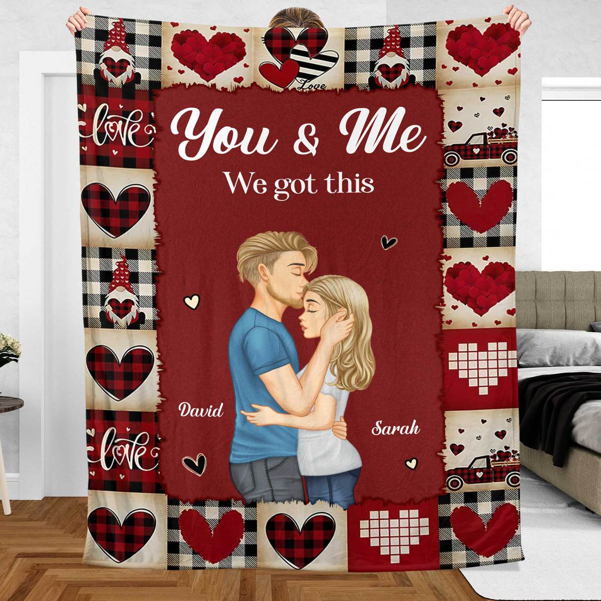 You & Me We Got This Couple/ Photo - Personalized Blanket - Meaningful Gift For Valentine, For Couple - Giftago