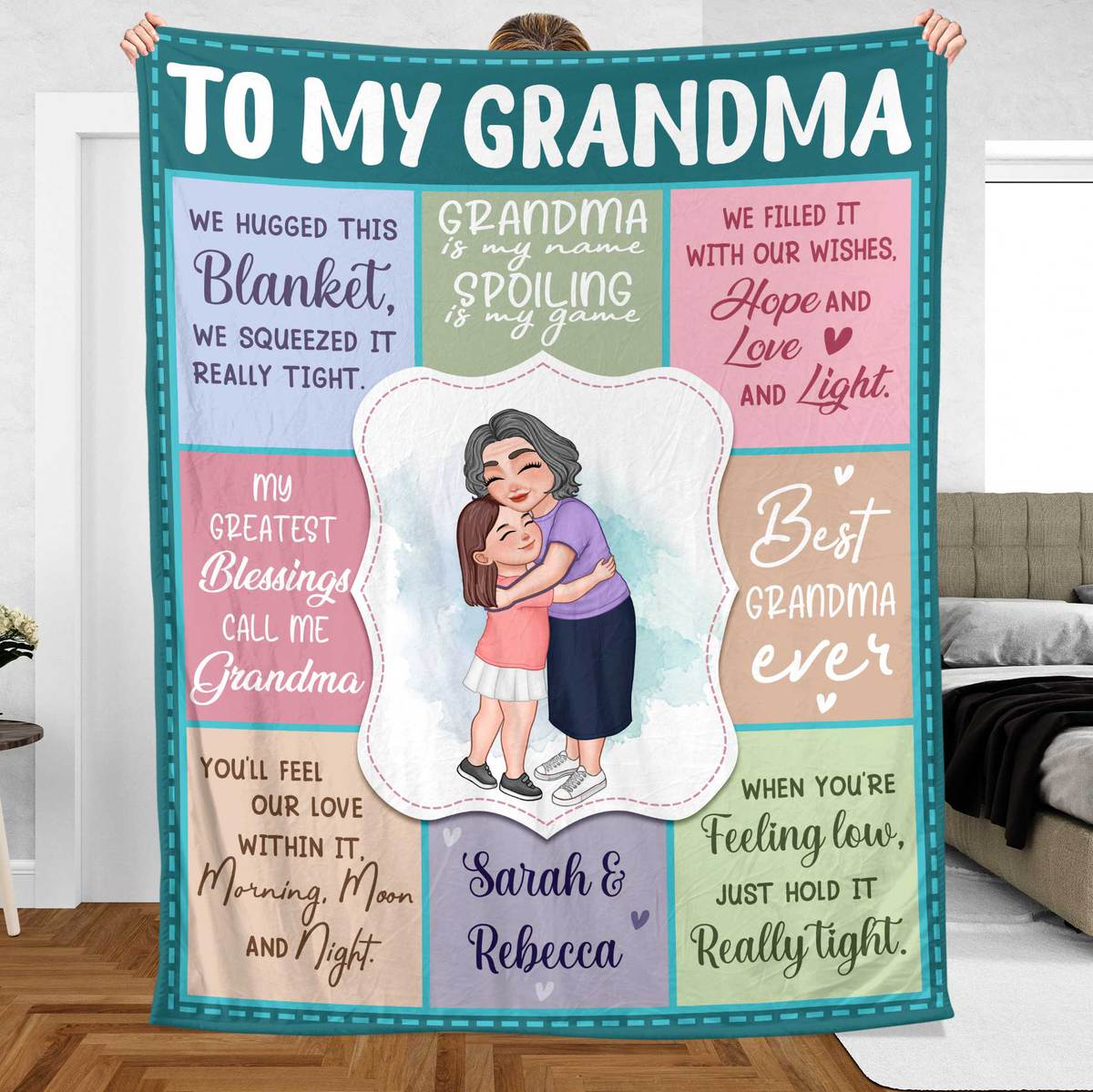 To My Grandma - Personalized Blanket - Best Gift For Grandma - Giftago