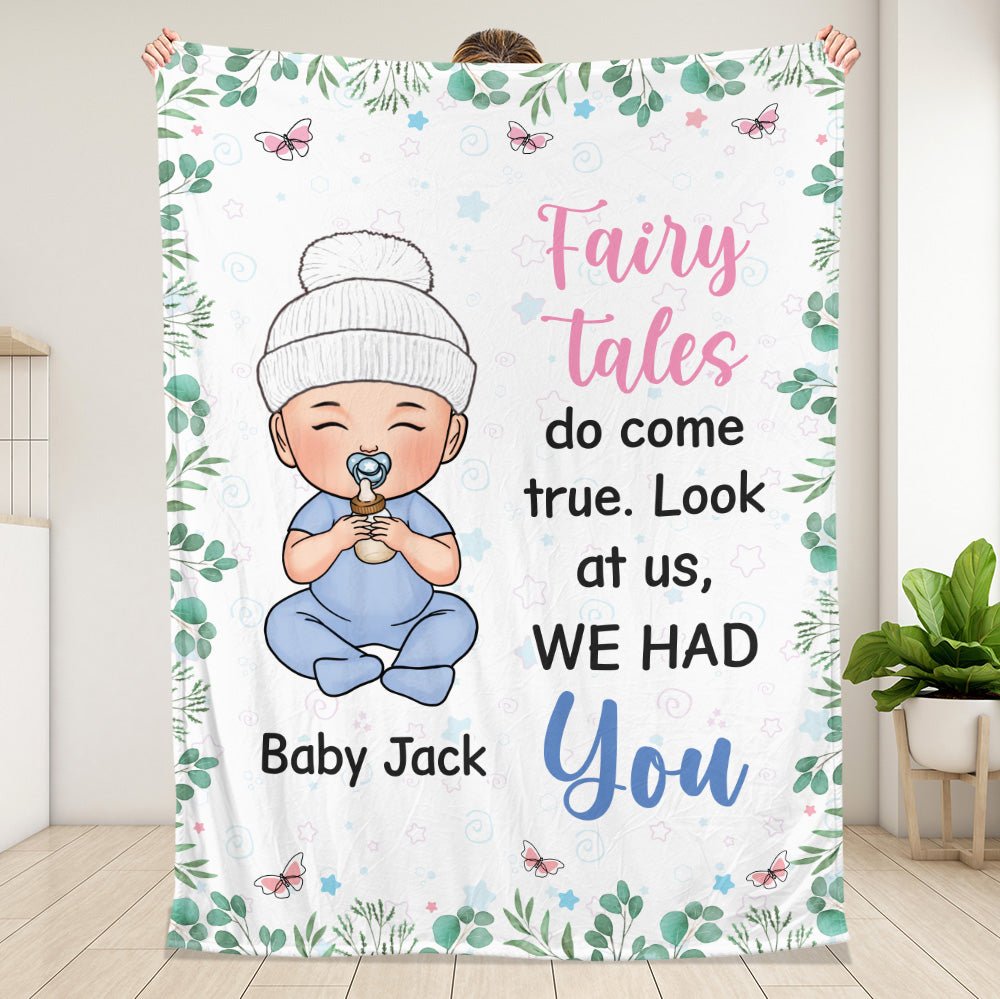 Fairy Tales Come True - Newborn Baby Personalized Blanket - Giftago