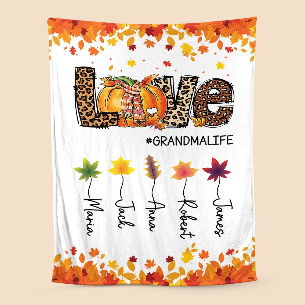 Love Grandmalife - Personalized Blanket - Best Gift For Family, For Autumn - Giftago