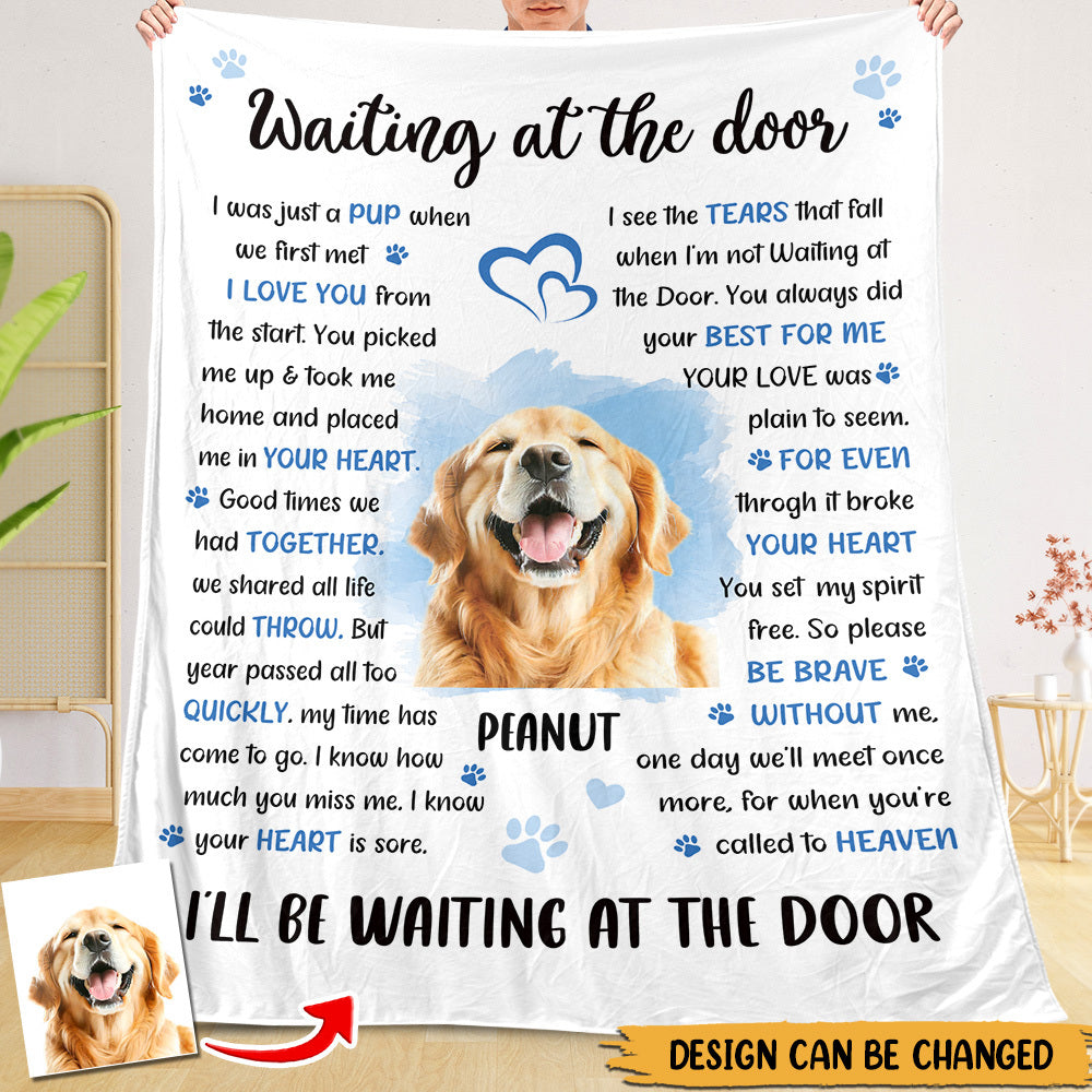 Waiting At The Door - Personalized Blanket - Best Gift For Pet Lovers - Giftago