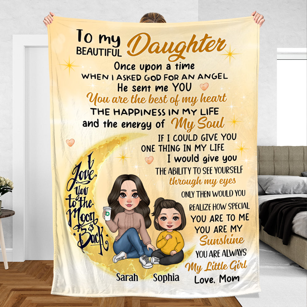 To My Beautiful Daughter Personalized Blanket Best Gift For