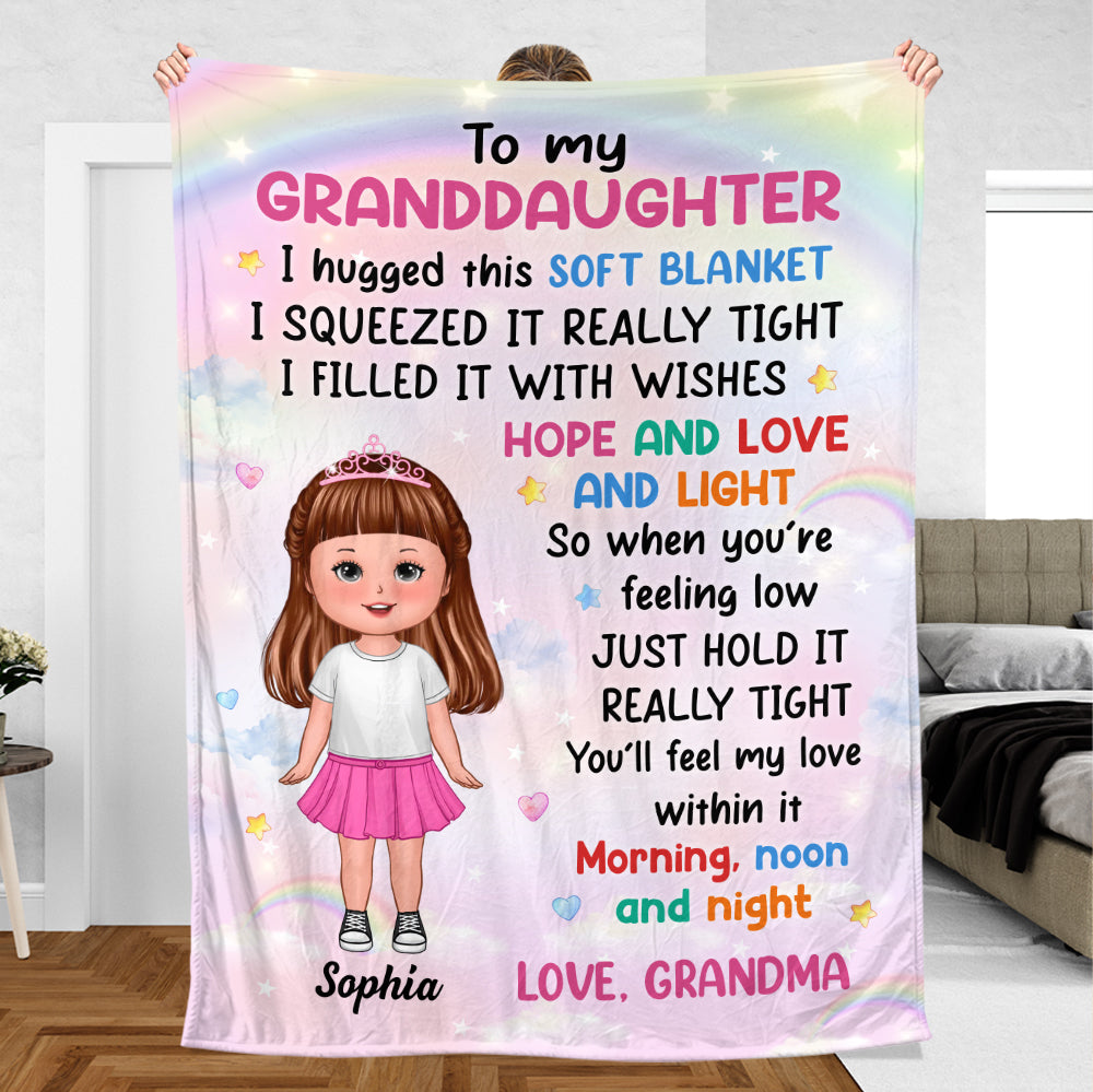 To My Granddaughter/Grandson/Daughter/Son - Personalized Blanket - Best Gift For Kids, Grandkids - Giftago