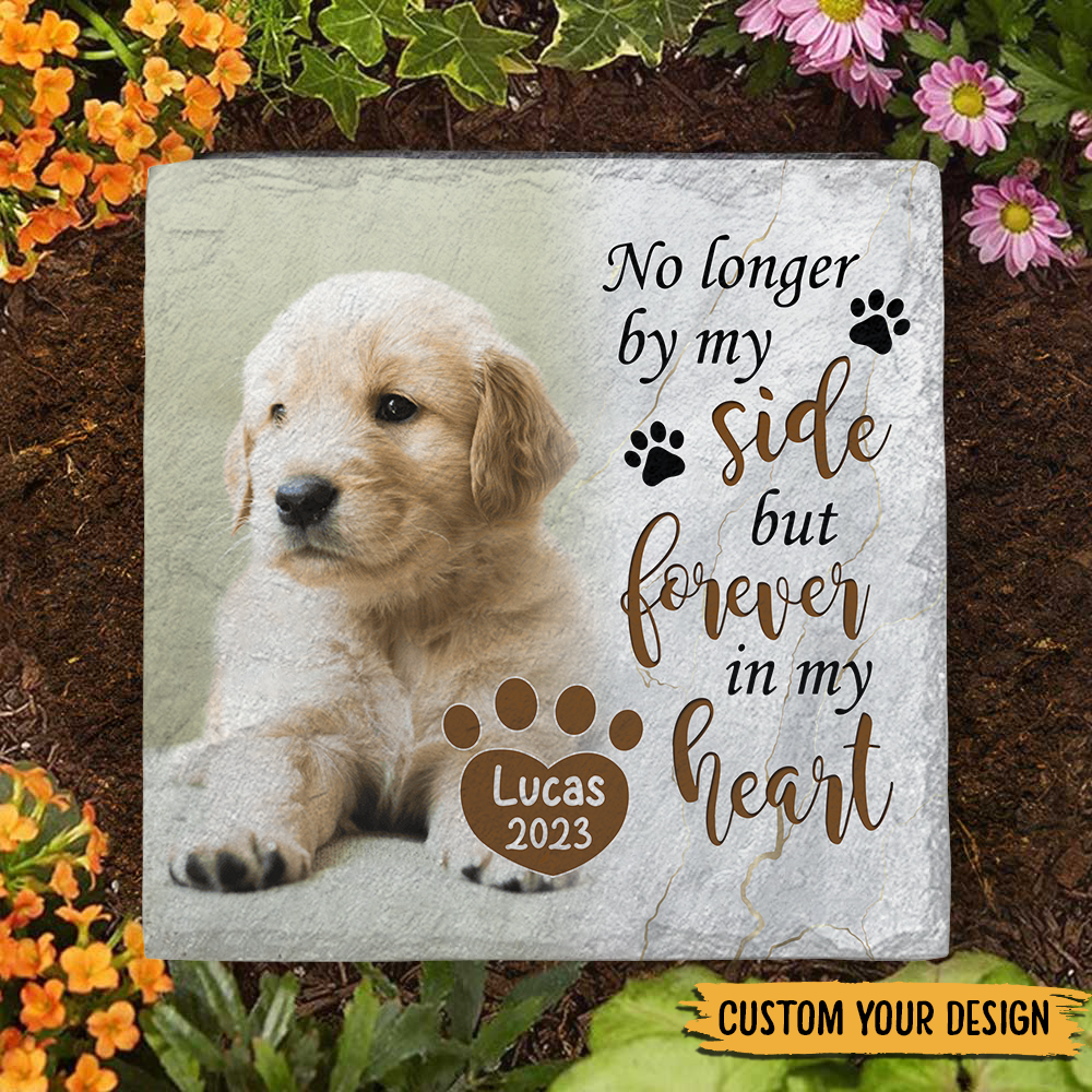Fly With New Wings, Memorial Gift For Dog Lovers, Custom Photo,  Personalized Pet Memorial Stone