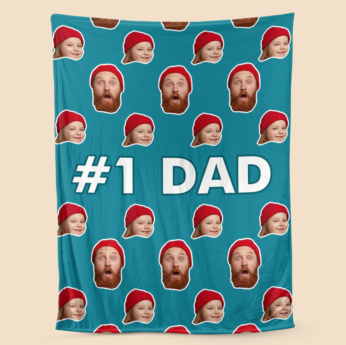 No 1 Dad - Personalized Blanket - Best Gift For Dad - Giftago