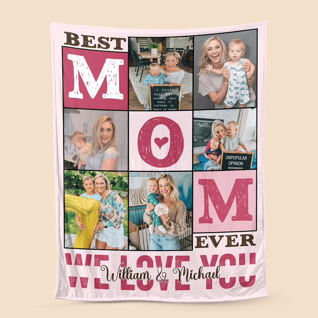 Best Mom Ever - Personalized Blanket - Best Gift For Mother - Giftago