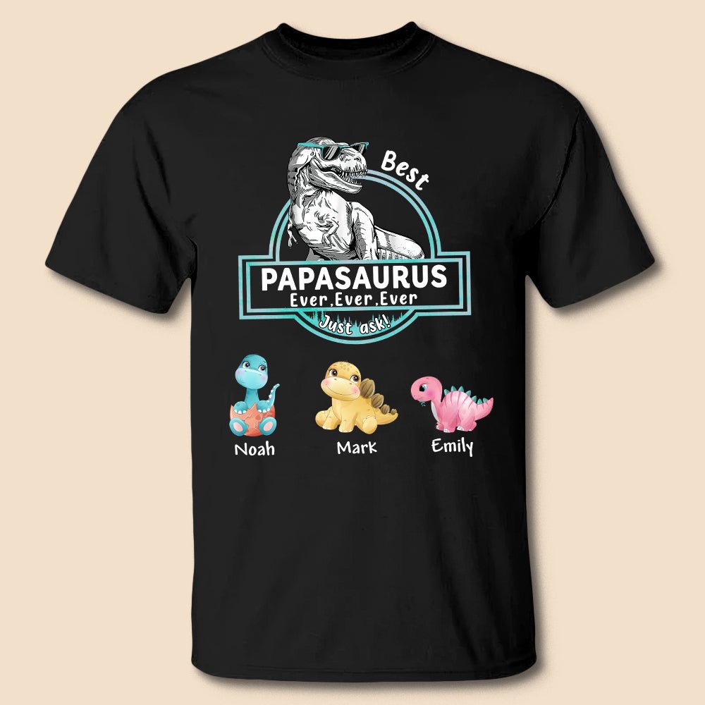 Best Papasaurus/Dadasaurus Ever - Personalized T-Shirt/ Hoodie - Best Gift For Father, Granpa - Giftago