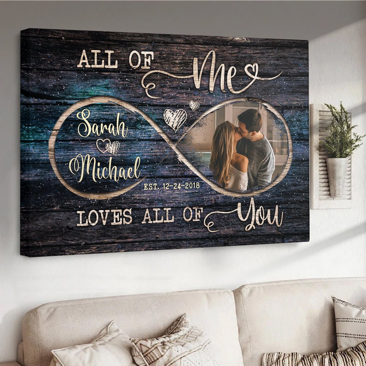 Personalized Couple Canvas - Infinity Love Couple - Couple Gift