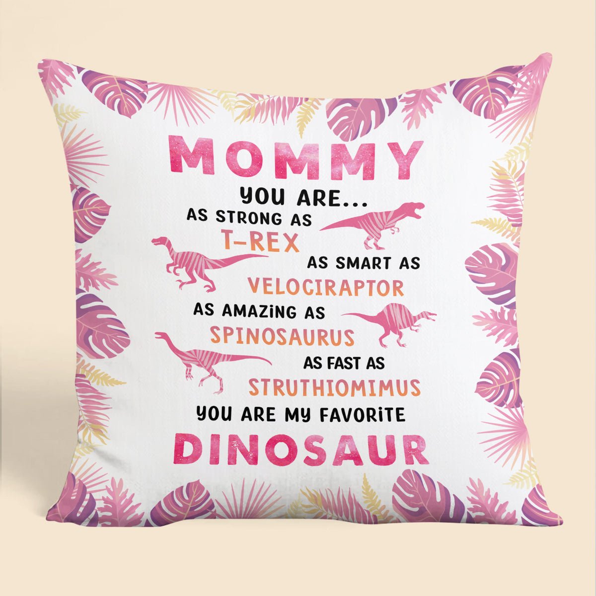 Mommy T-rex Pillow - Best Gift For Mother - Giftago