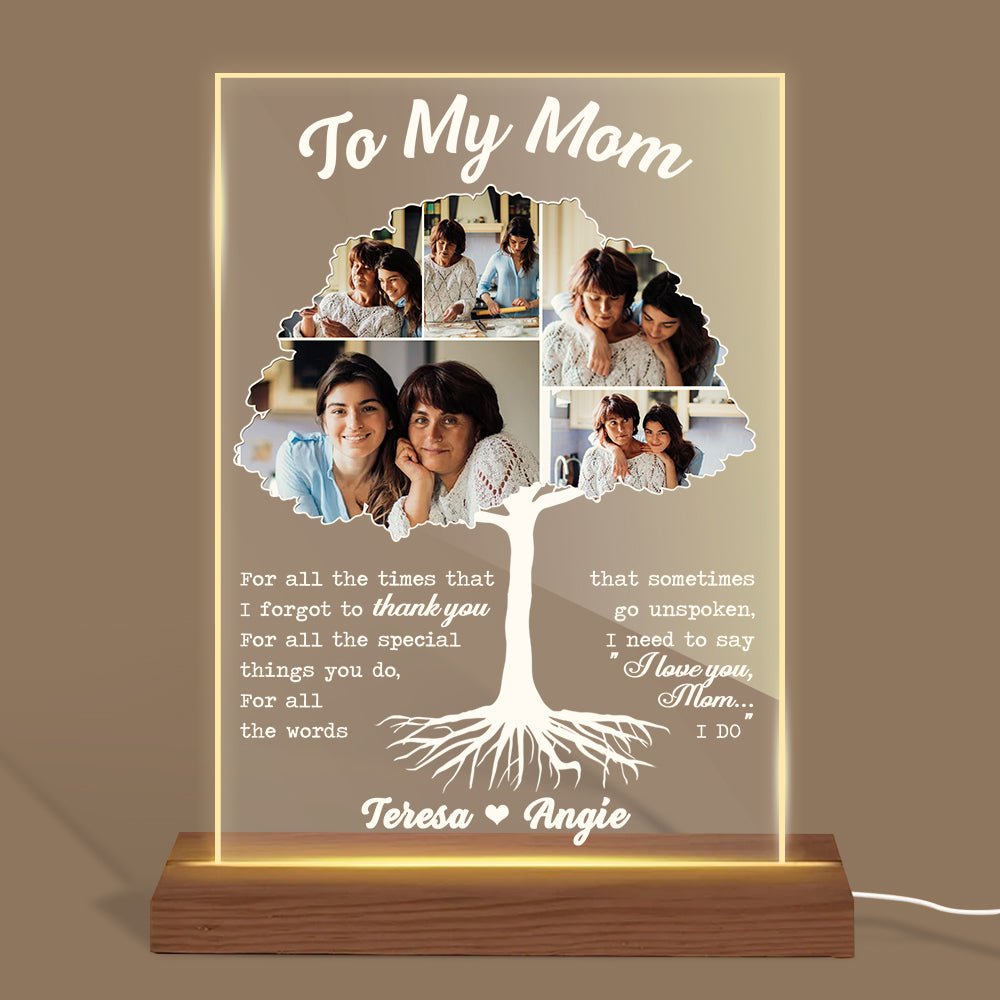 We Love You Step Mom Photo Collage Canvas, Christmas Gift For Step