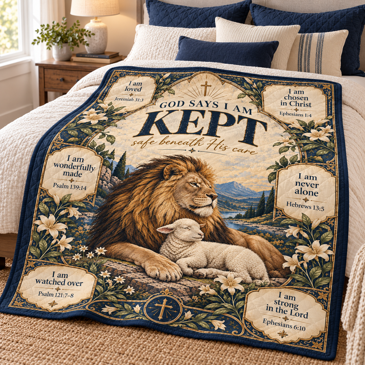 God Says I Am Kept – Safe Beneath His Care Christian Blanket