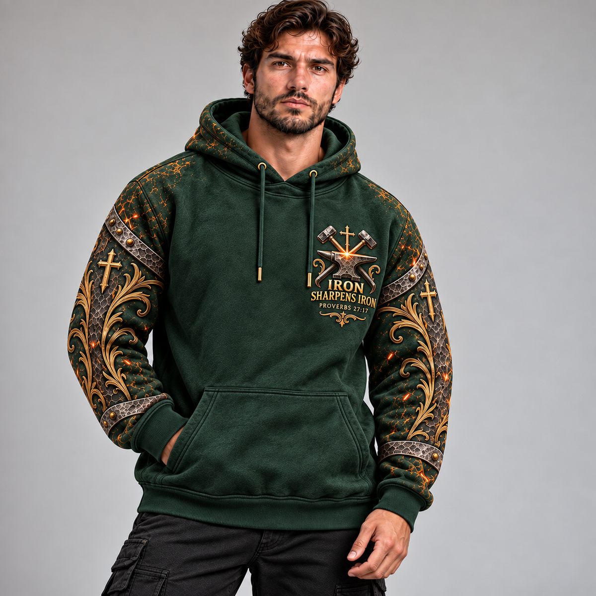 Stronger Brothers – Iron Sharpens Iron Faith Hoodie