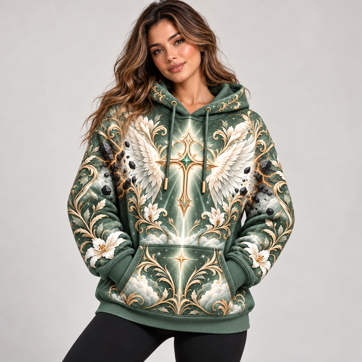 No Weapon Formed – Grace & Protection Sage Isaiah 54:17 Women’s Hoodie