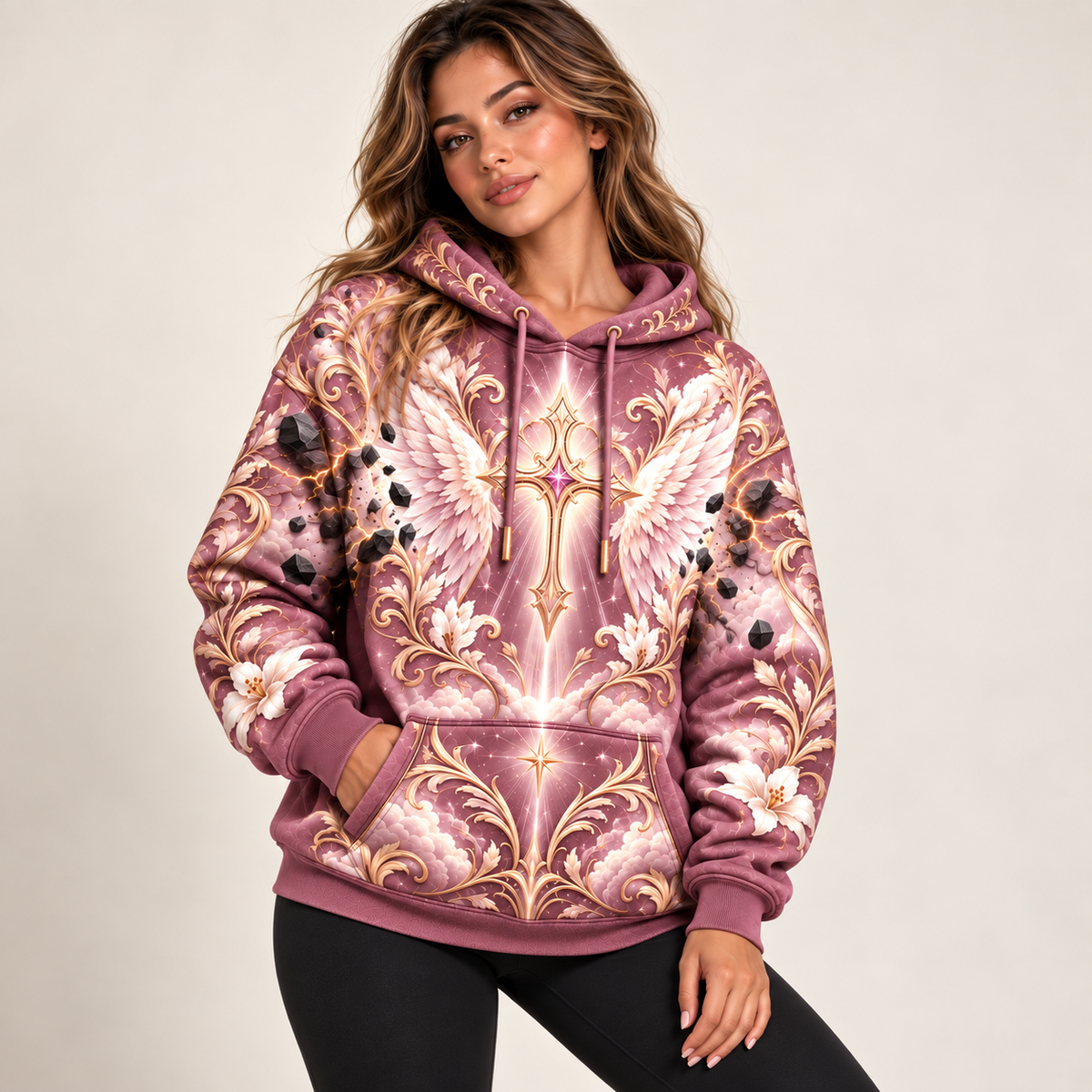 No Weapon Formed – Protected Daughter Rose Isaiah 54:17 Women’s Hoodie