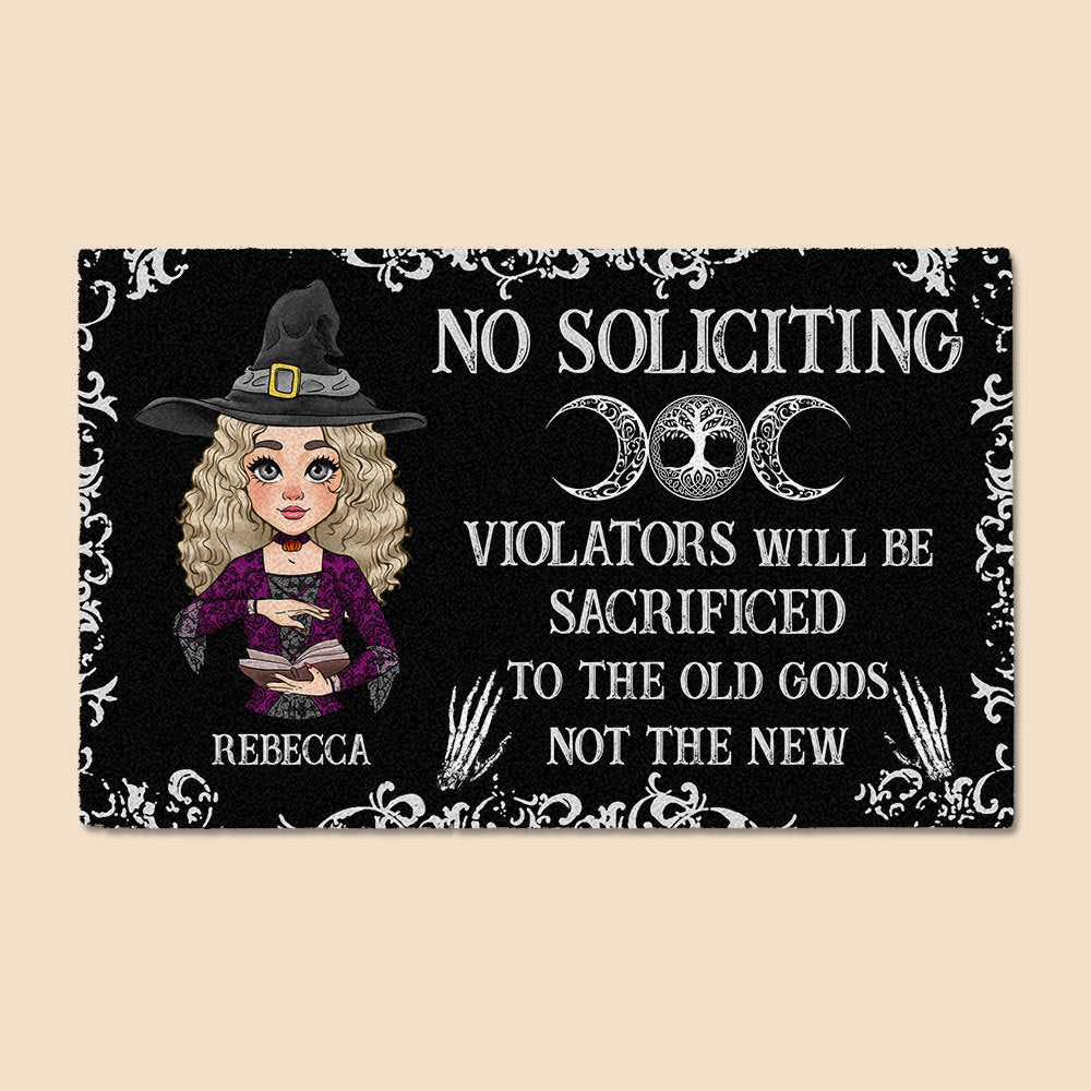 No Soliciting - Personalized Doormat - Best Gift For Halloween - Giftago