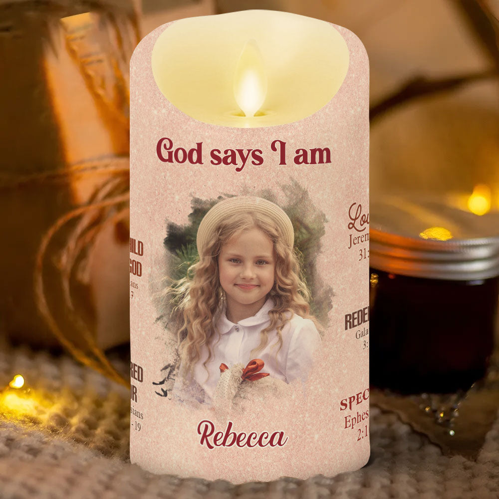 God Says I Am - Personalized LED Candle