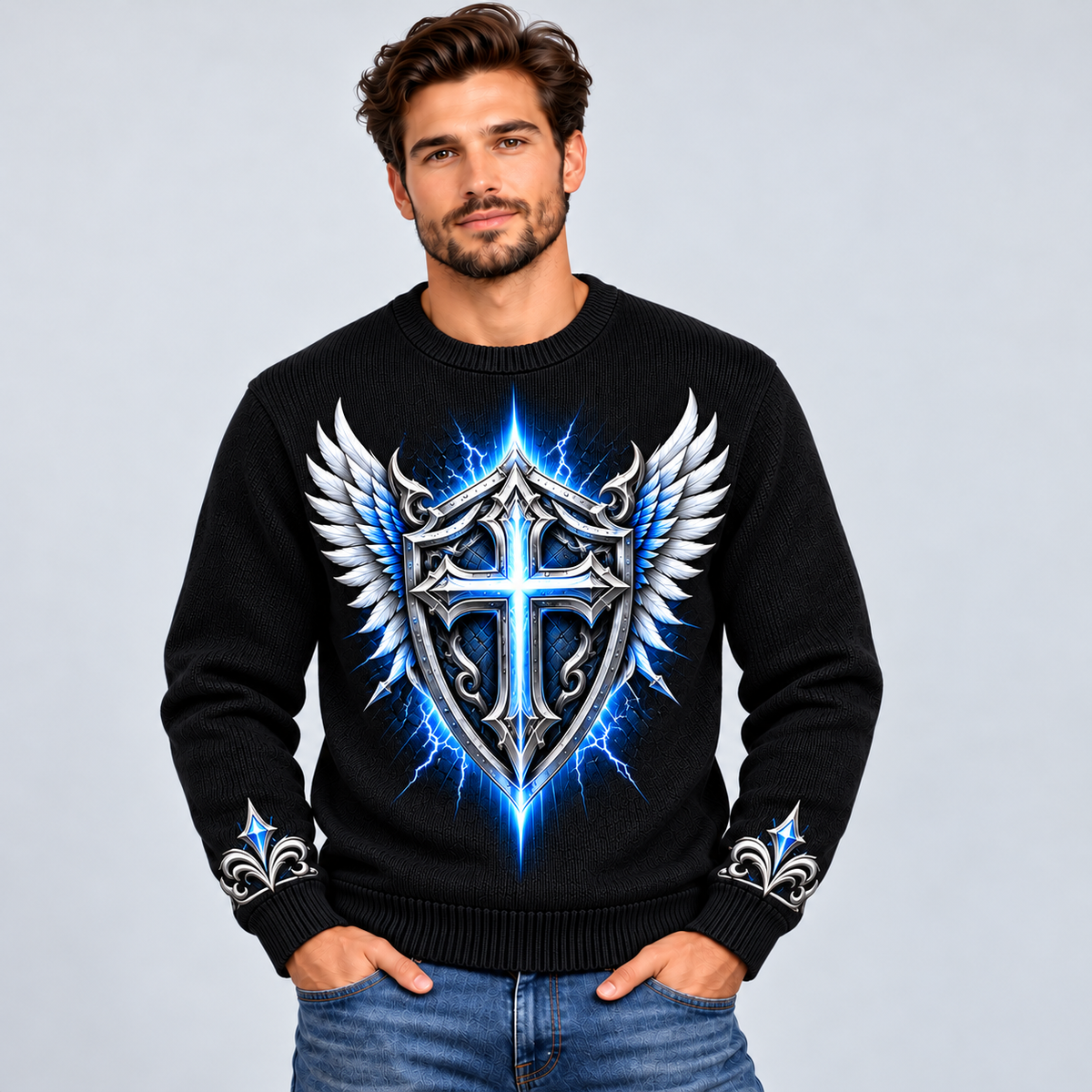 No Weapon Formed – Unbroken Shield Black Christian Sweater