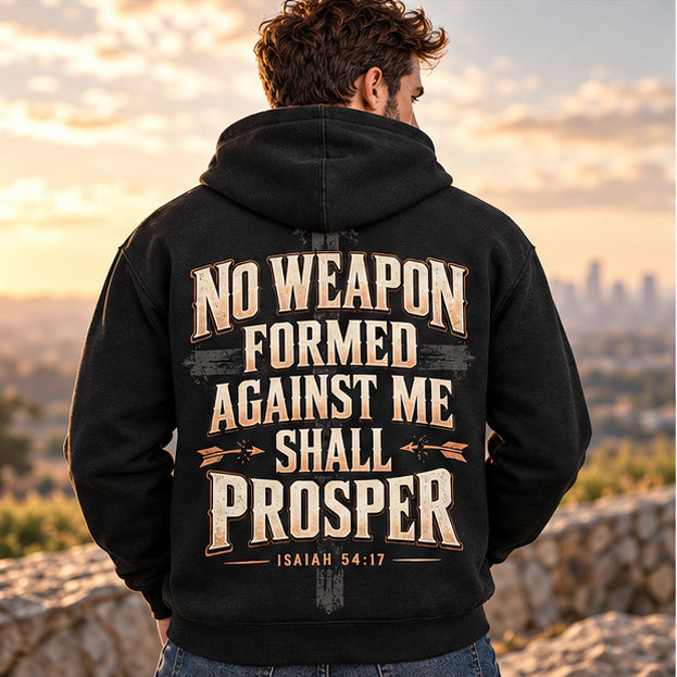 No Weapon Formed – Stand Firm Charcoal Black Christian Hoodie
