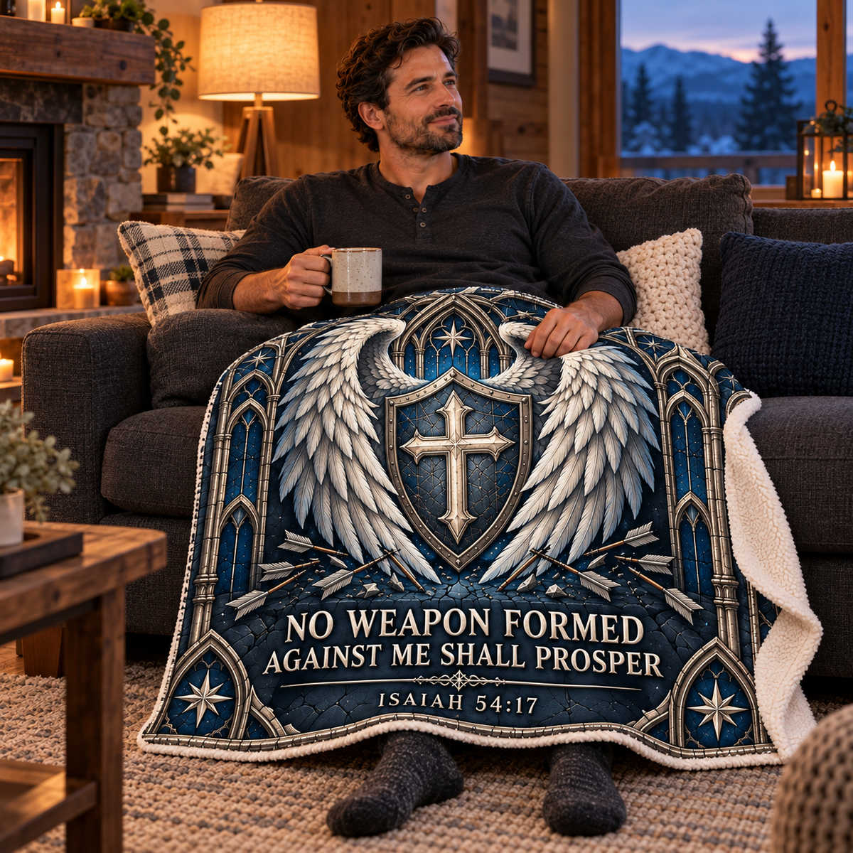 No Weapon Formed – Guardian Wings Isaiah 54:17 Christian Blanket