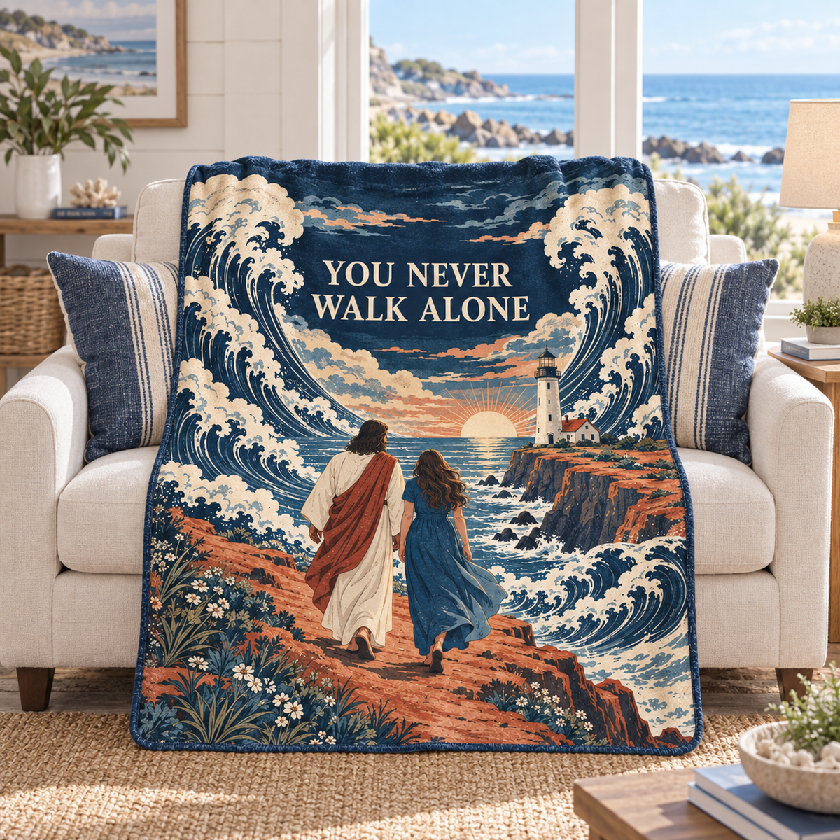 You Never Walk Alone – Coastal Jesus Christian Blanket