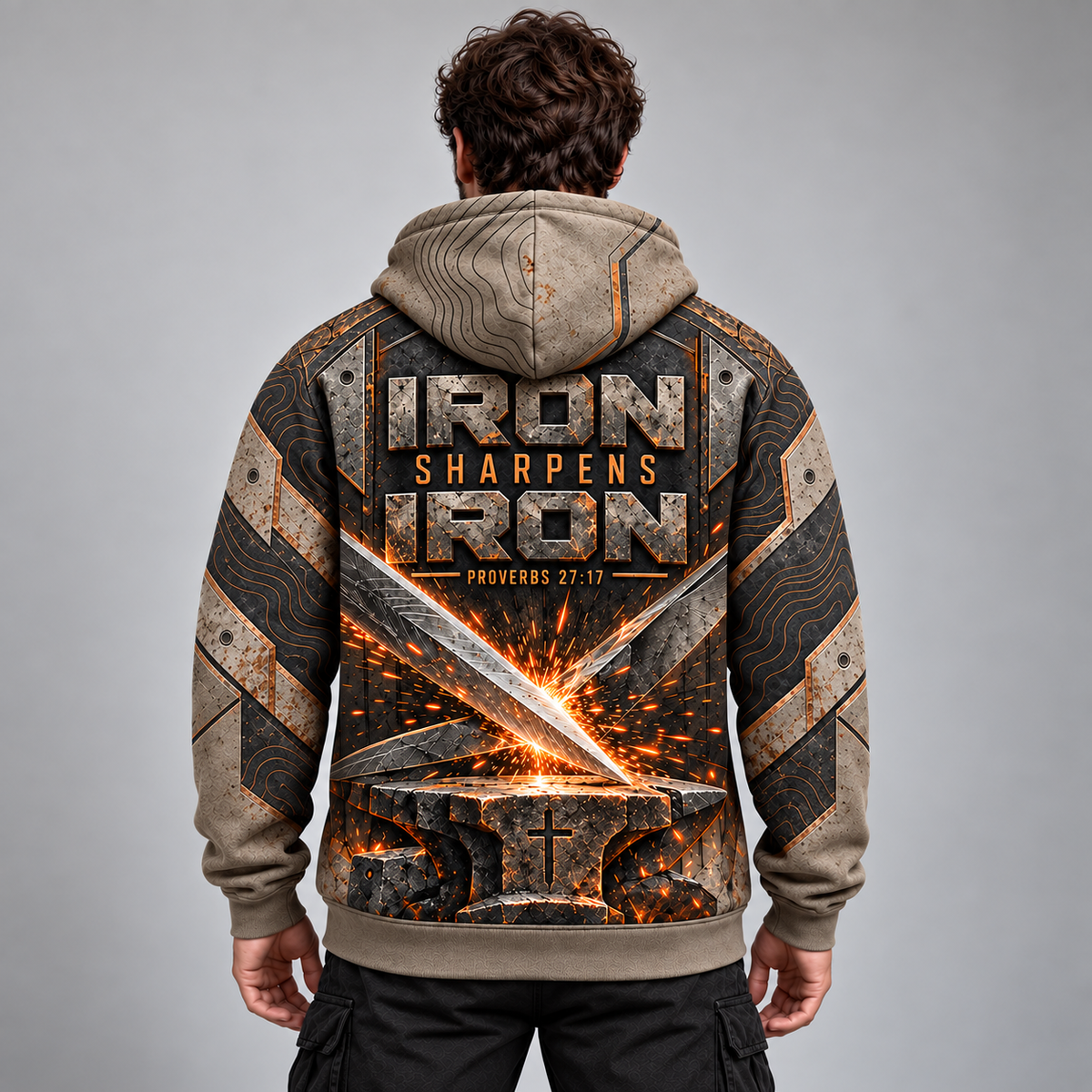 Forged Together – Proverbs 27:17 Christian Hoodie