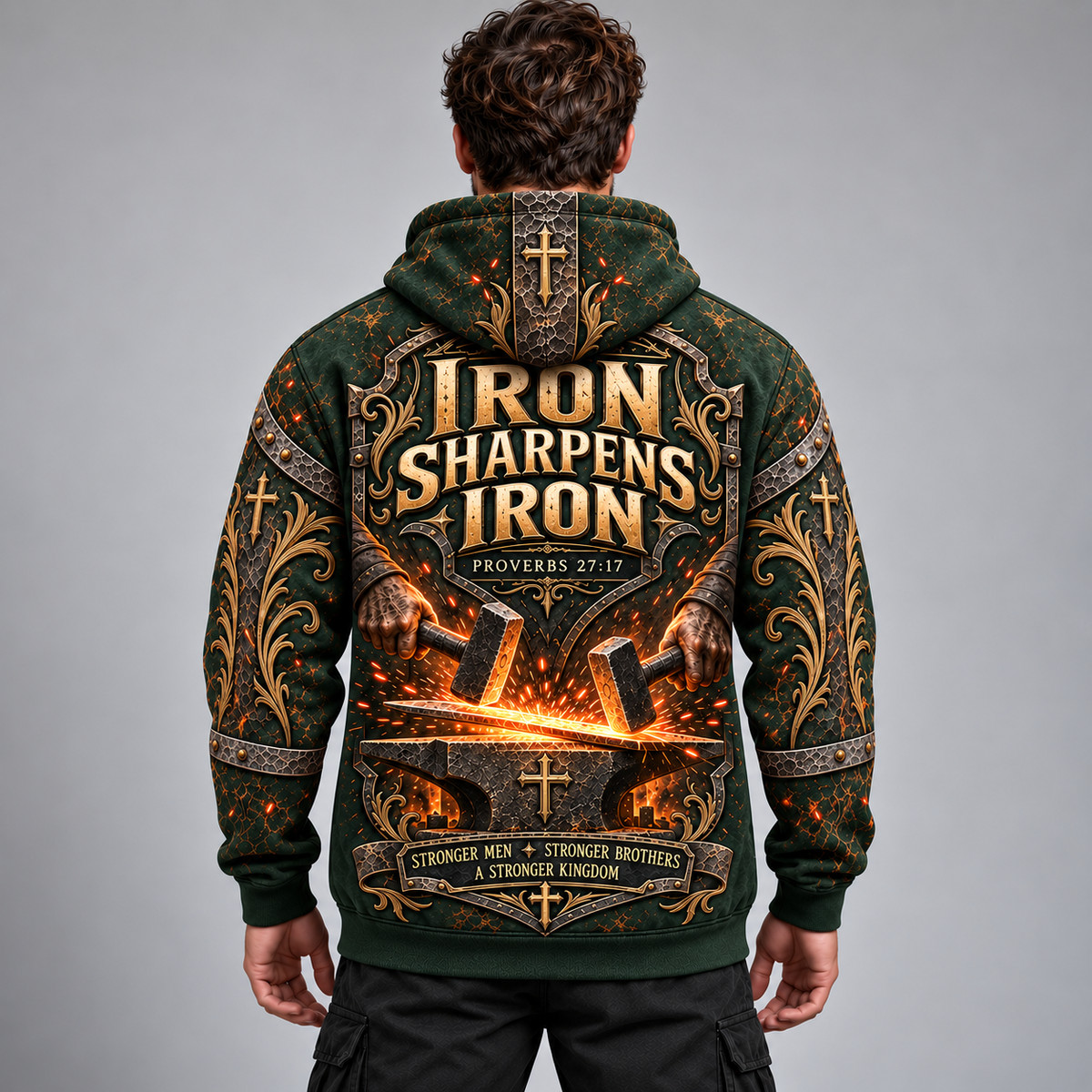 Stronger Brothers – Iron Sharpens Iron Faith Hoodie