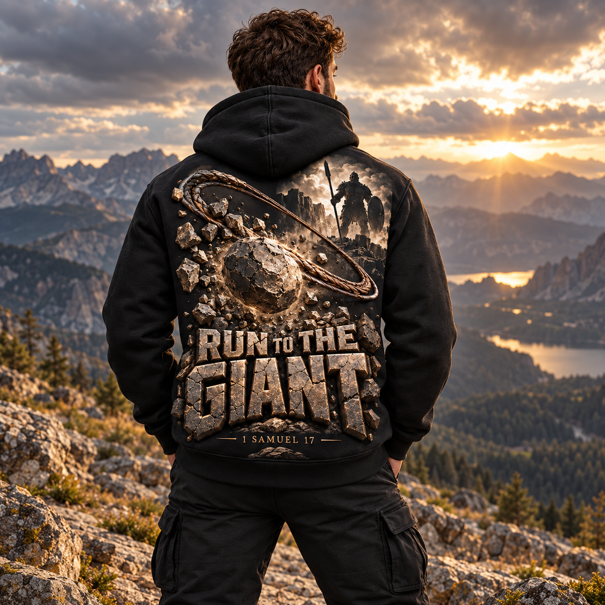 Run to the Giant – The Sling Christian Hoodie