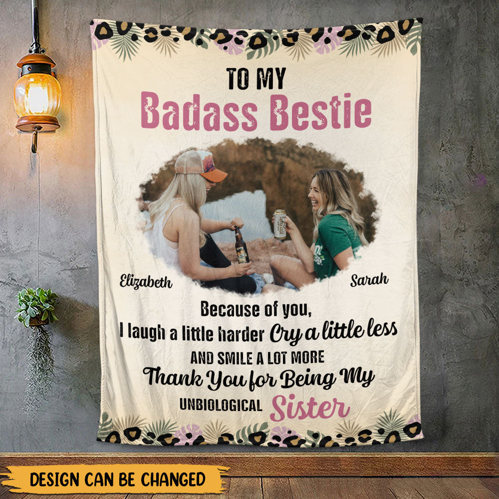 To My Badass Bestie Blanket - Personalized Blanket