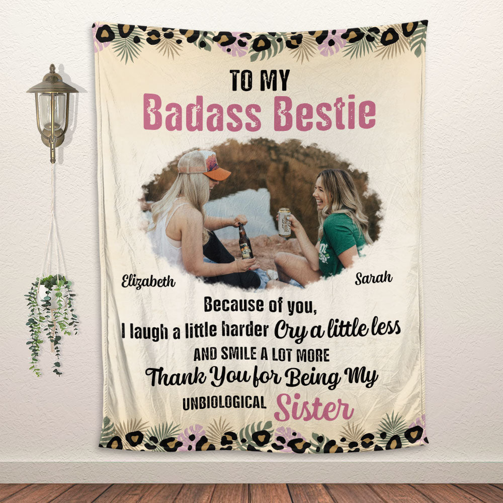 To My Badass Bestie Blanket - Personalized Blanket