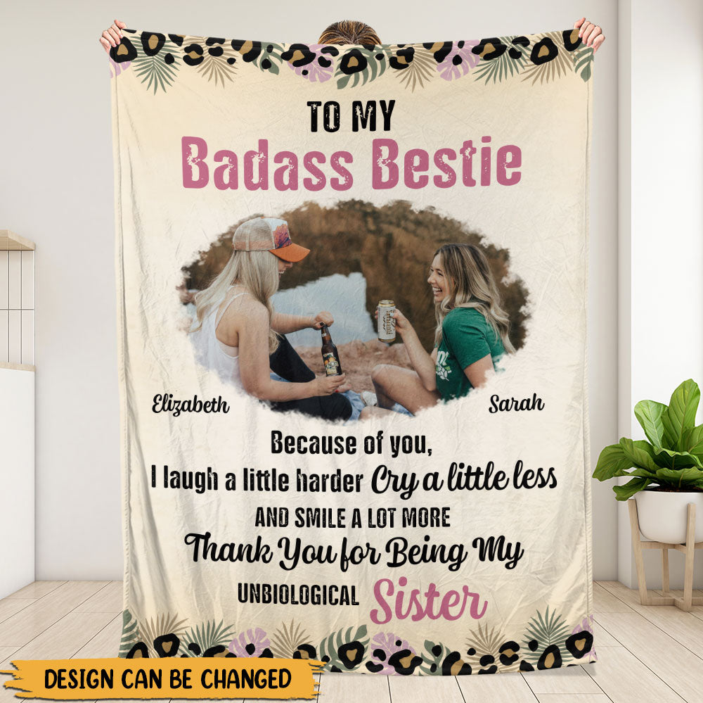 To My Badass Bestie Blanket - Personalized Blanket