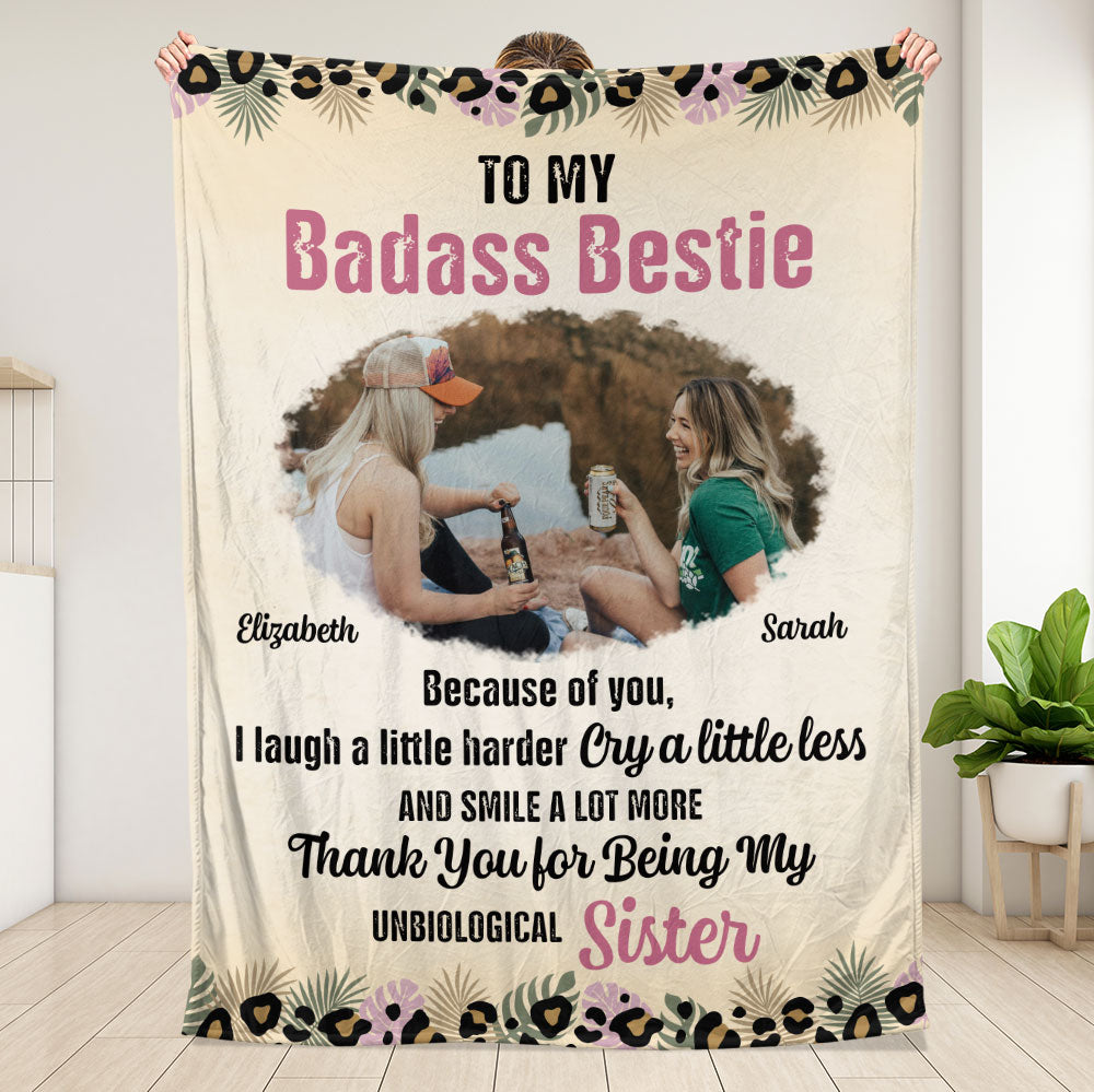 To My Badass Bestie Blanket - Personalized Blanket