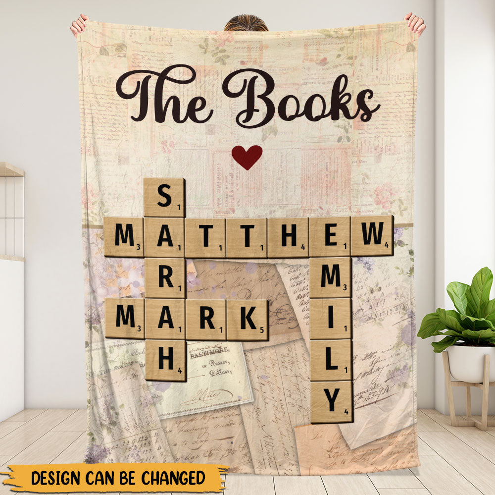 Family Crossword Blanket - Personalized Blanket