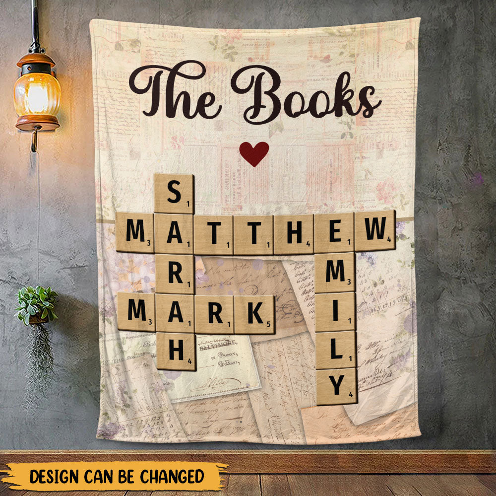 Family Crossword Blanket - Personalized Blanket