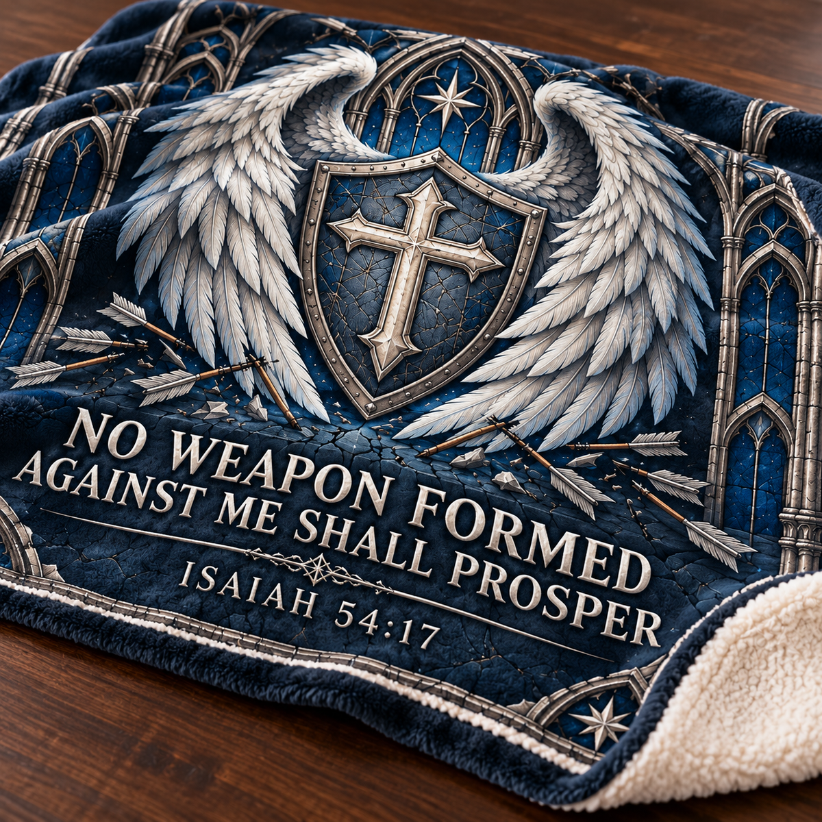 No Weapon Formed – Guardian Wings Isaiah 54:17 Christian Blanket