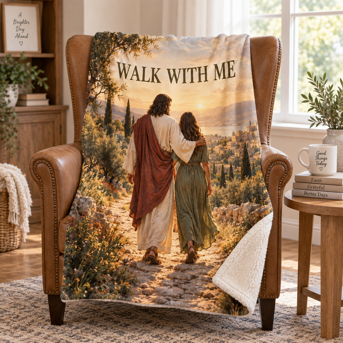 Walk With Me – Jesus Christian Inspirational Blanket