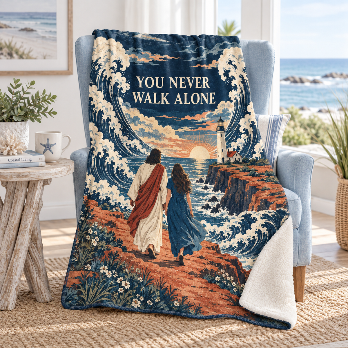 You Never Walk Alone – Coastal Jesus Christian Blanket