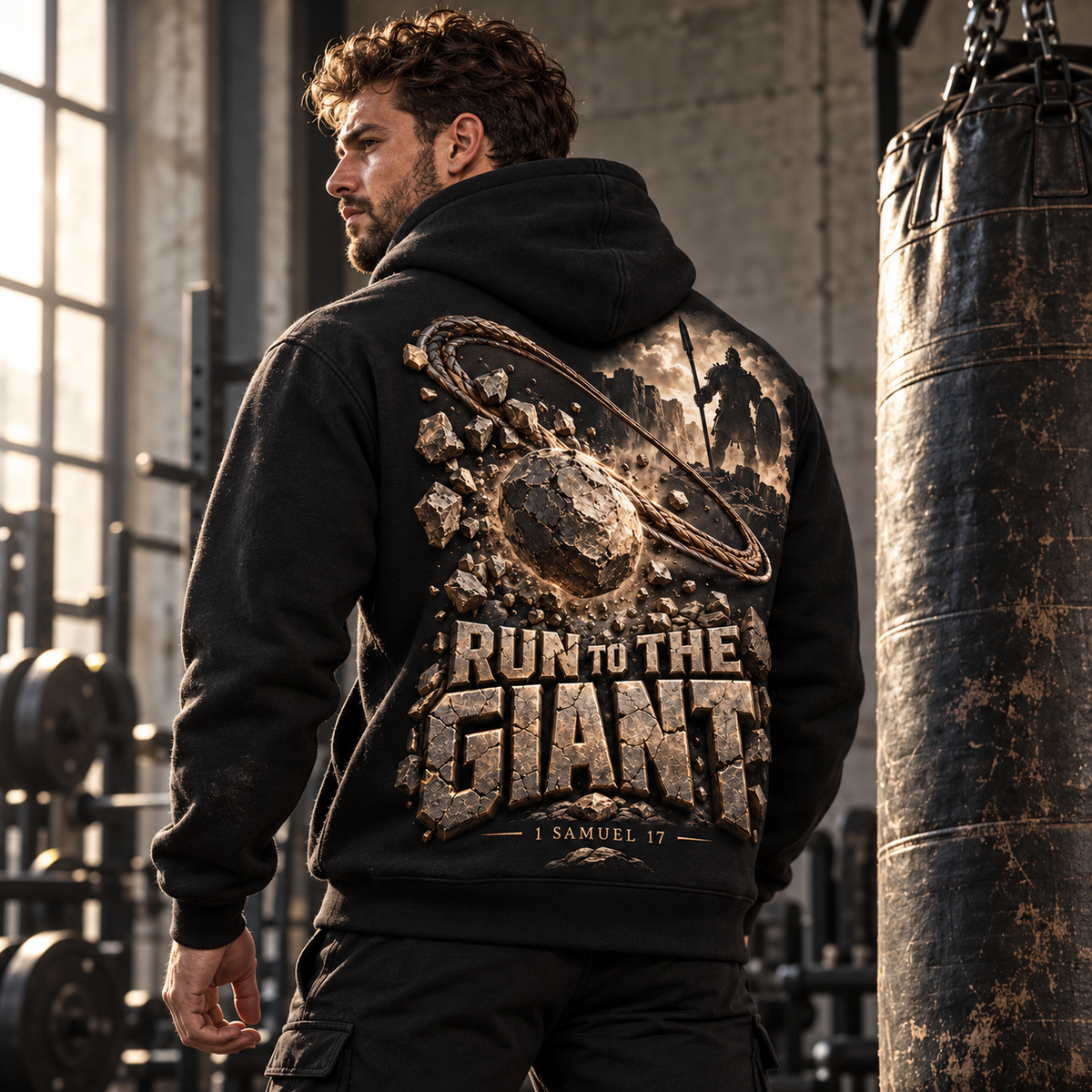 Run to the Giant – The Sling Christian Hoodie