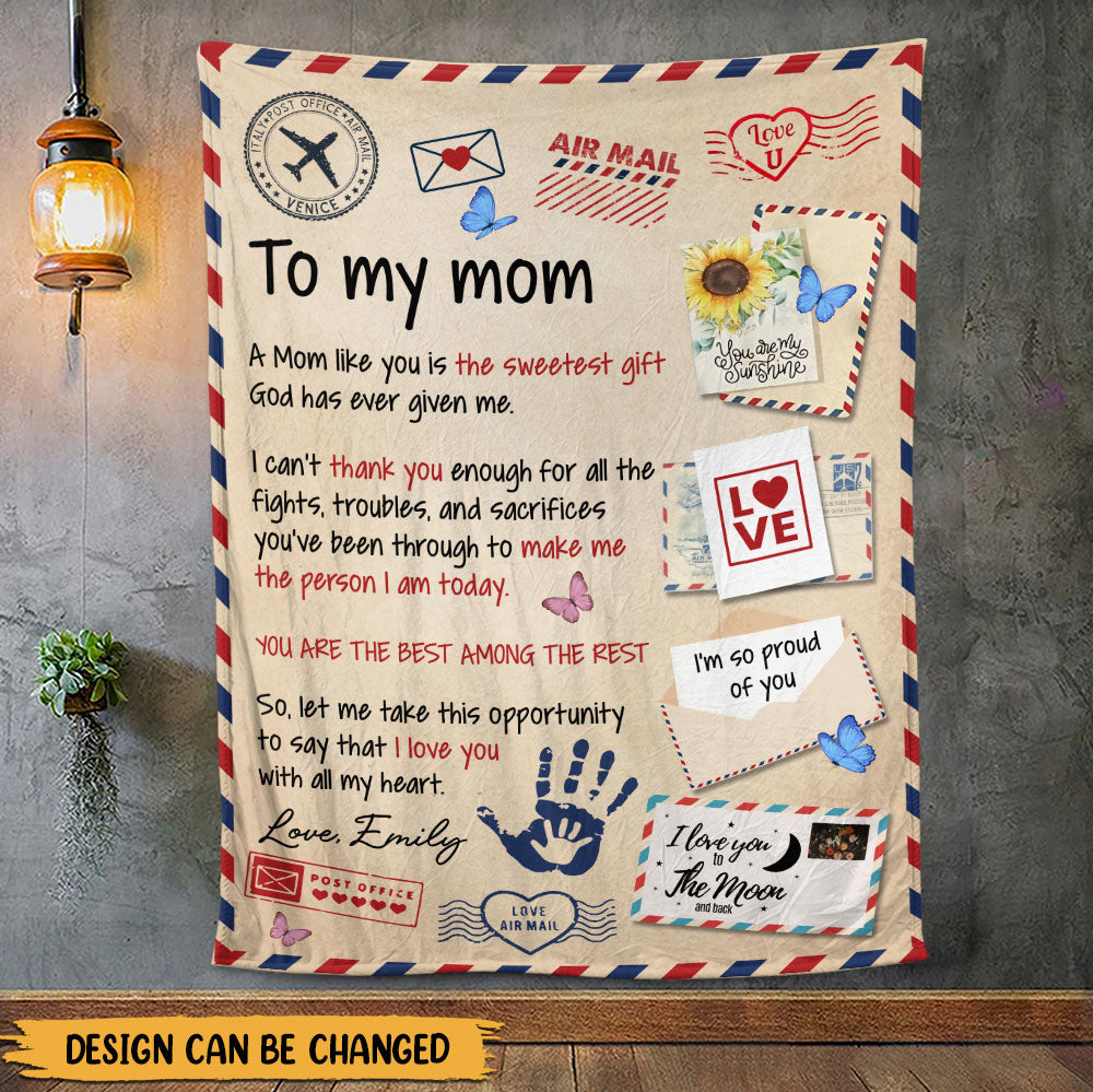 To My Mom, Gift For Mom Blanket - Personalized Blanket