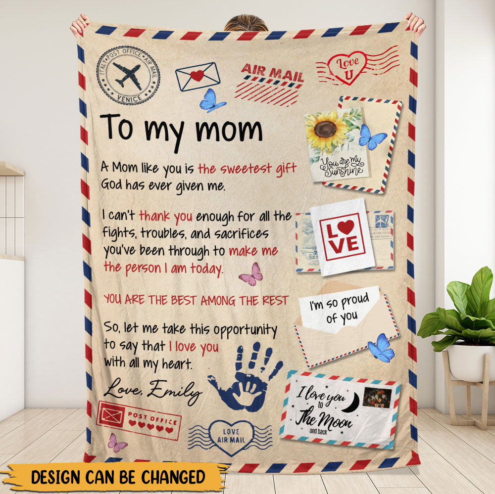 To My Mom, Gift For Mom Blanket - Personalized Blanket