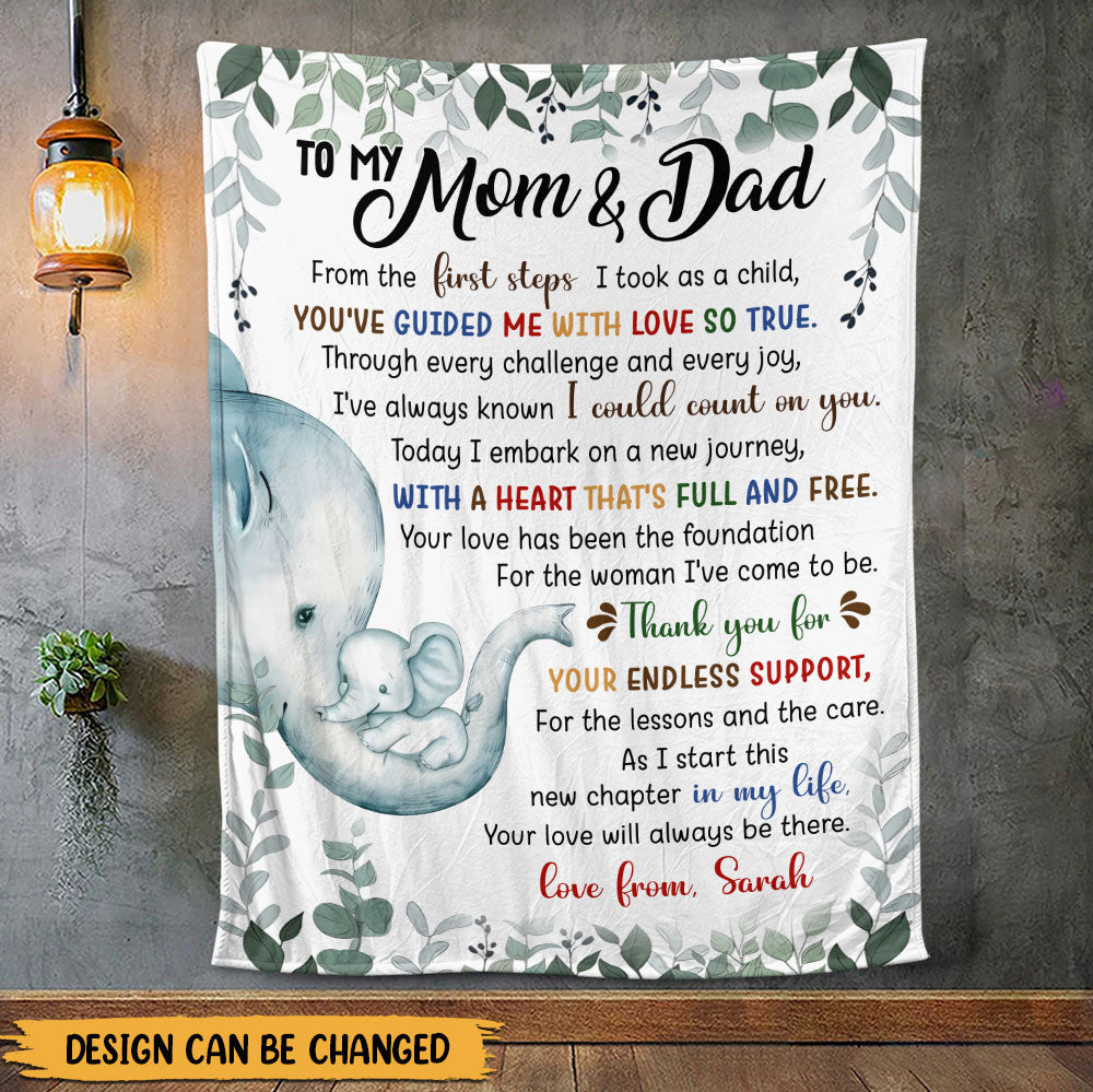 To My Parents, Gift For Mom, Gift For Dad Blanket - Personalized Blanket
