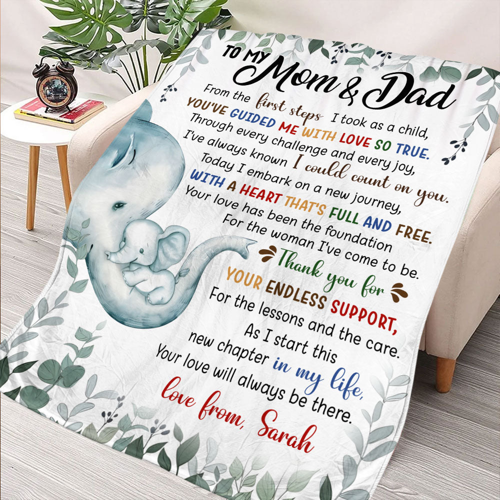 To My Parents, Gift For Mom, Gift For Dad Blanket - Personalized Blanket