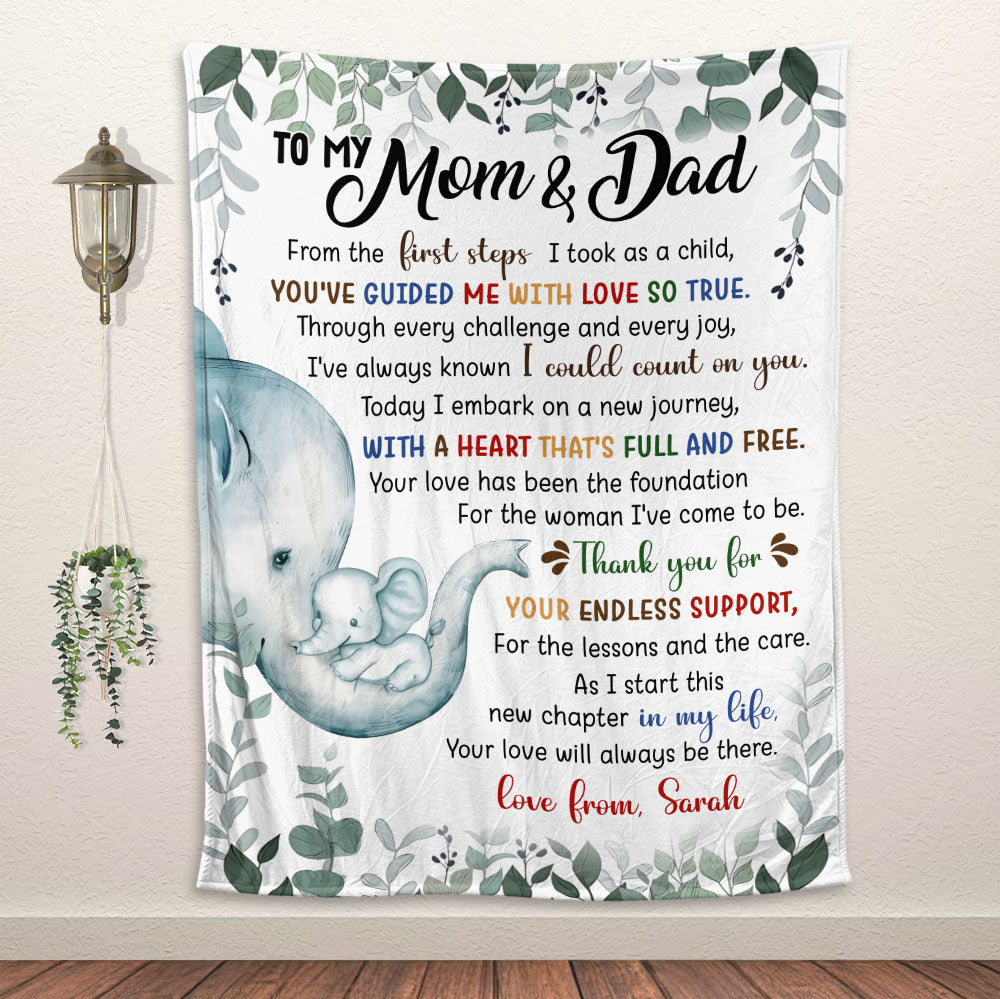 To My Parents, Gift For Mom, Gift For Dad Blanket - Personalized Blanket