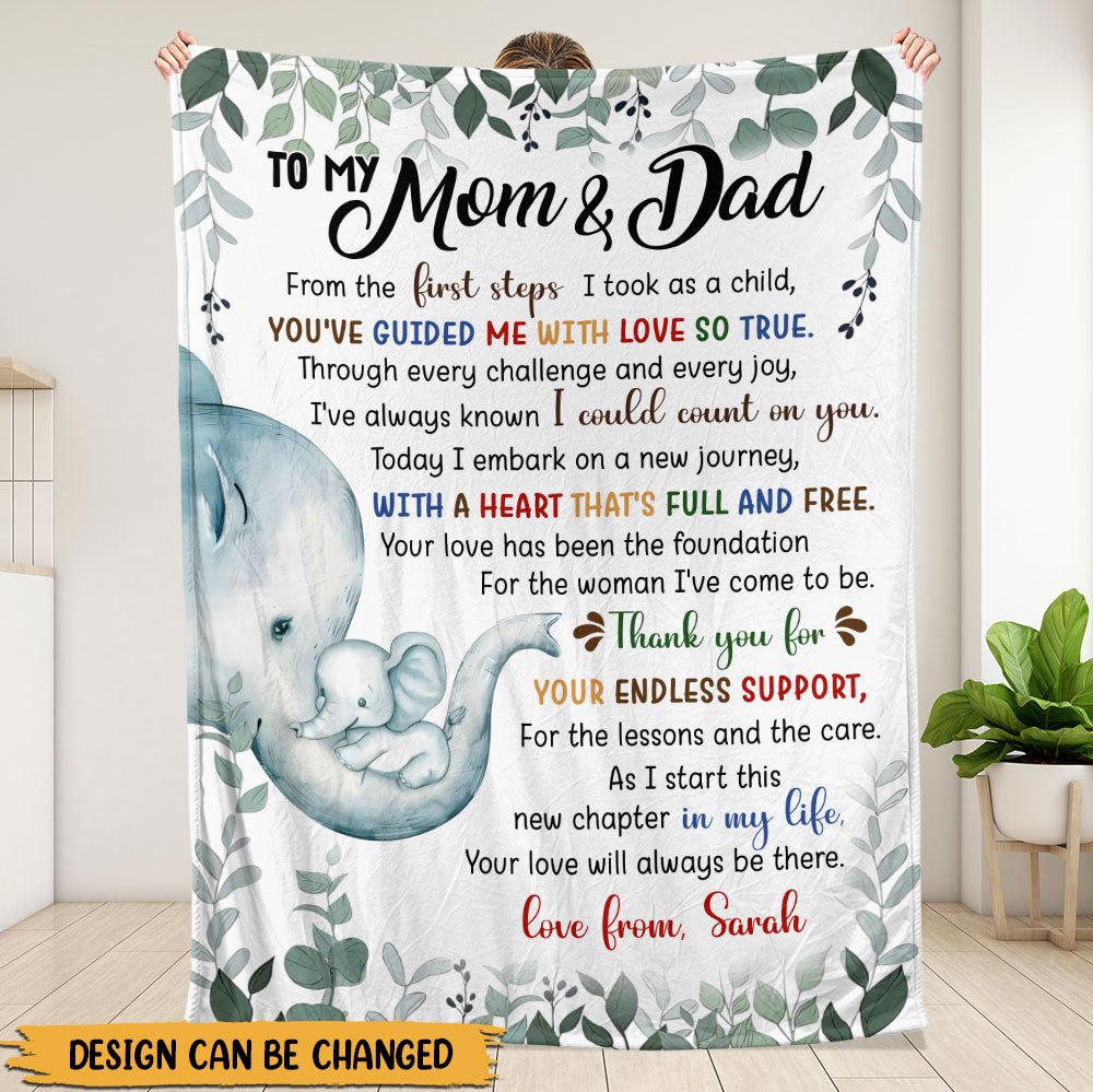 To My Parents, Gift For Mom, Gift For Dad Blanket - Personalized Blanket
