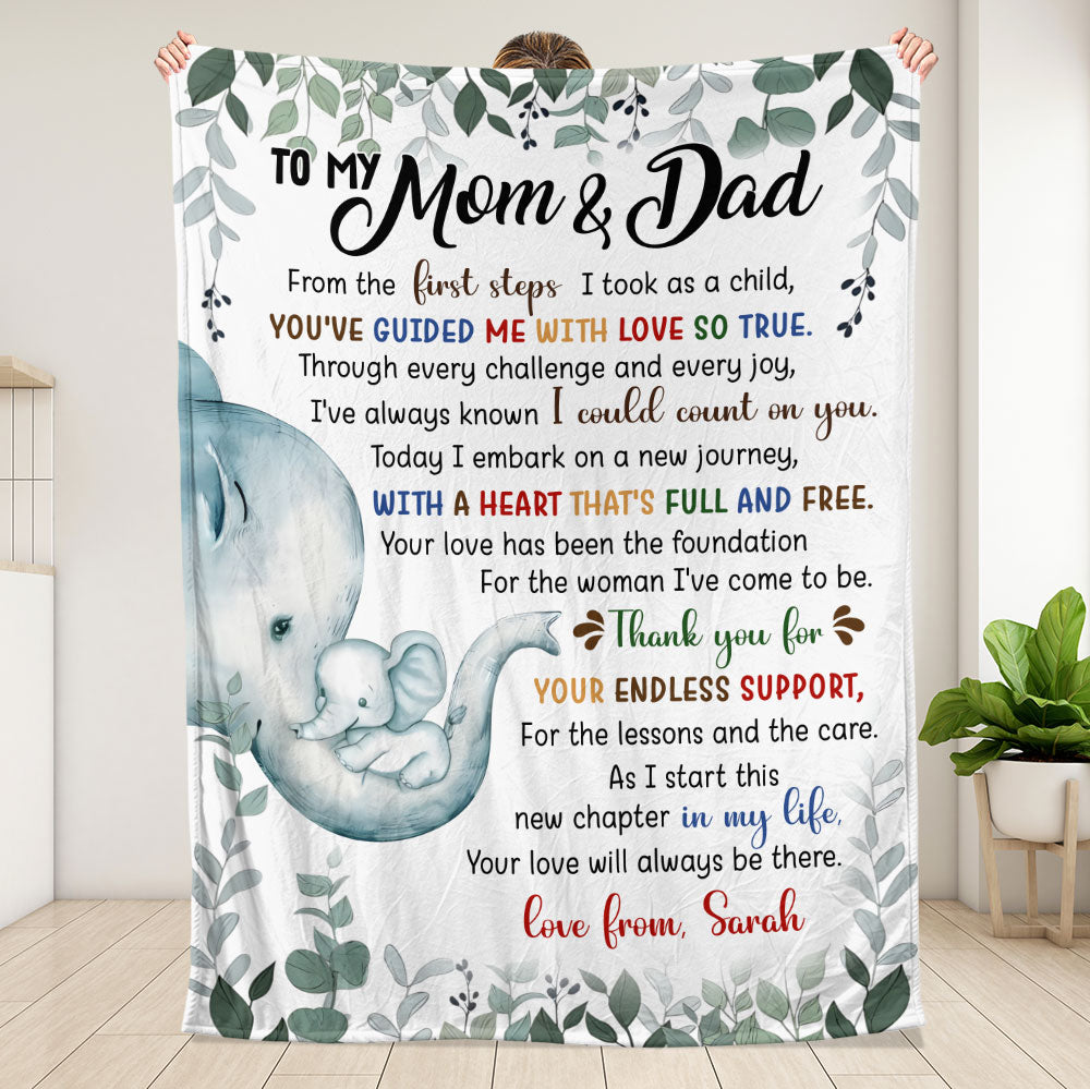 To My Parents, Gift For Mom, Gift For Dad Blanket - Personalized Blanket