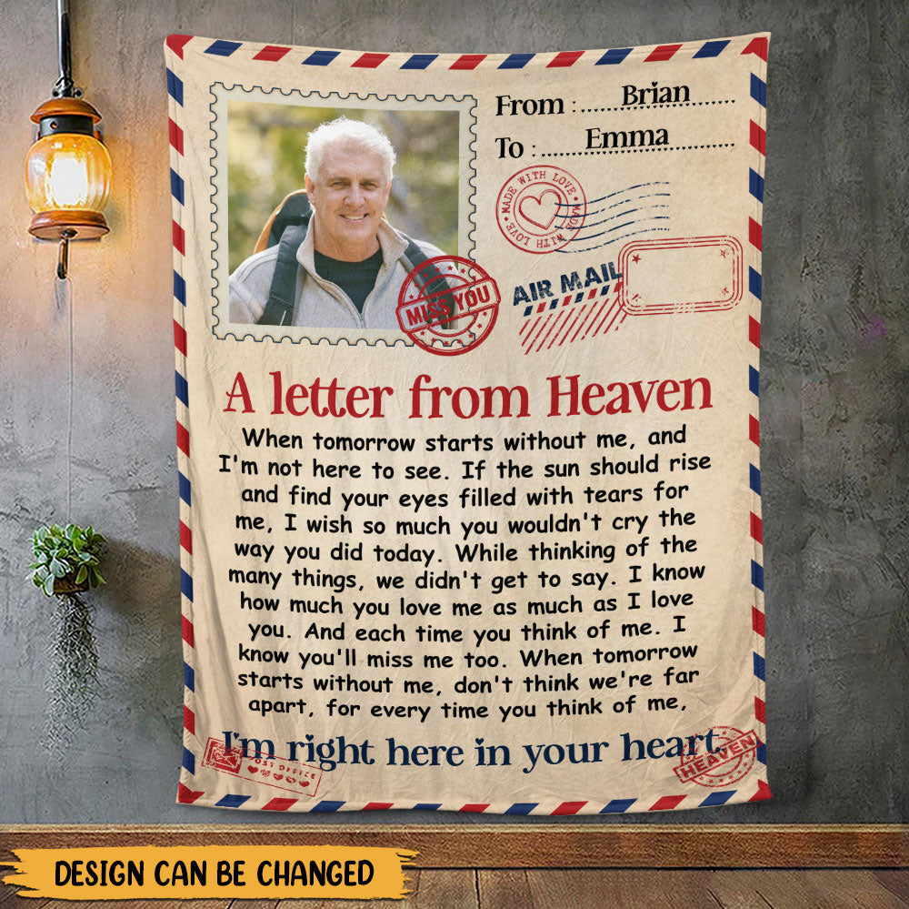 A Letter To Heaven Blanket - Personalized Blanket