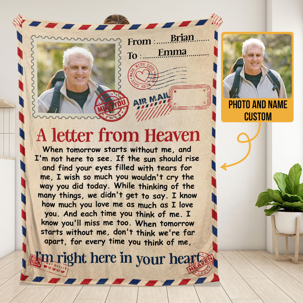 A Letter To Heaven Blanket - Personalized Blanket